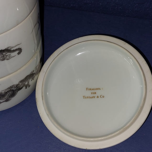 Fukagawa For Tiffany Dragon Sushi Set - Picture 3 of 9